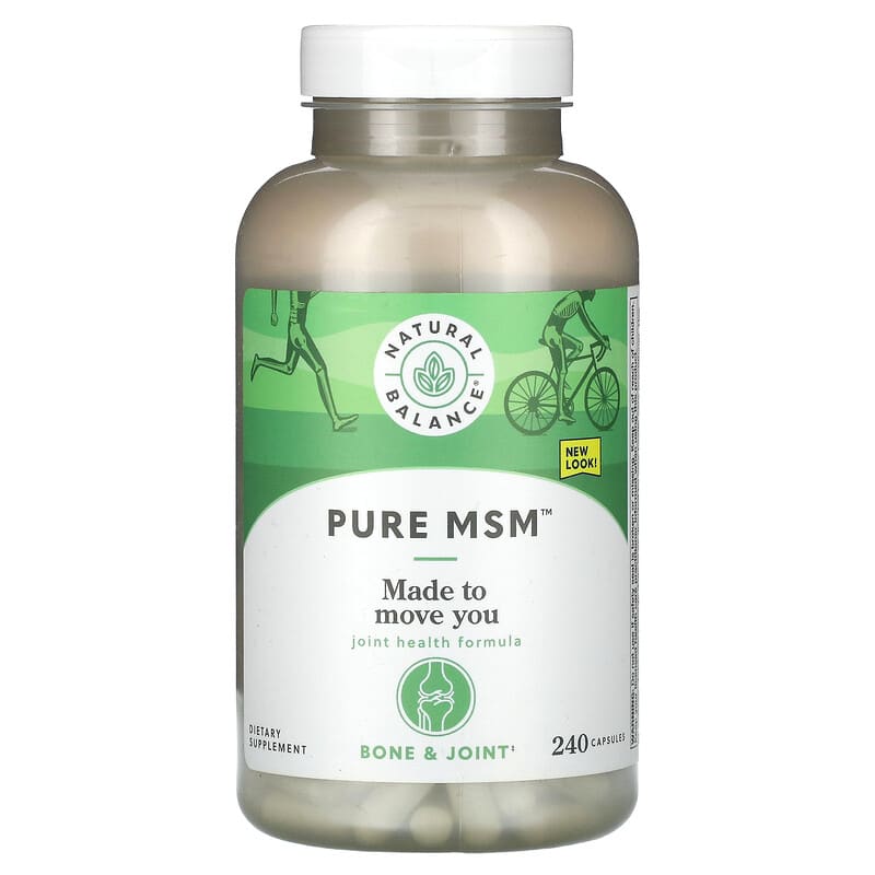 Viên uống MSM tự nhiên Natural Balance 240 viên 10 natural balance pure msm 240 capsules 130785 047868002685