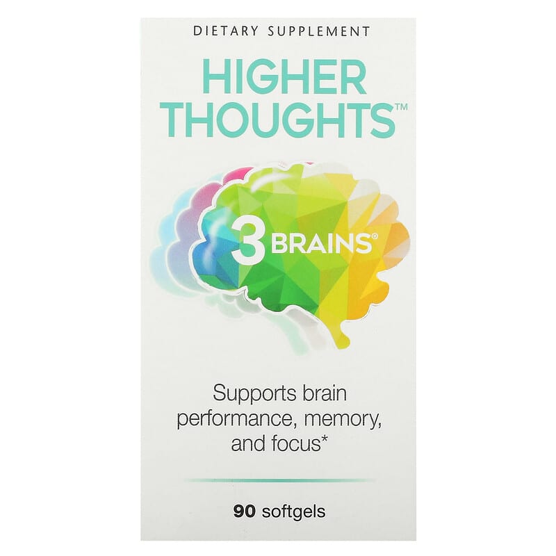 Viên uống Natural Factors 3 Brains Higher Thoughts 90 viên mềm hỗ trợ tăng cường tư duy tự nhiên 10 natural factors 3 brains higher thoughts 90 softgels 101658 068958030500