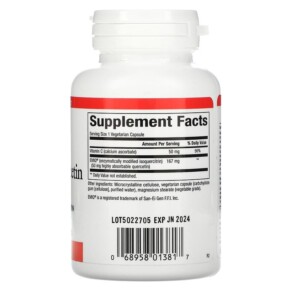 Viên uống thực phẩm chức năng Natural Factors Bioactive Quercetin EMIQ 50 mg 60 viên thực vật 3 Thành phần vi chất của Natural Factors Bioactive Quercetin EMIQ 50 mg 60 Vegetarian Capsule 068958013817