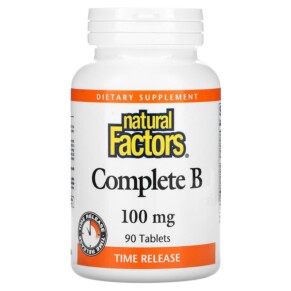 Thực phẩm bổ sung Natural Factors Complete B 100 mg 90 Tablets 068958011417