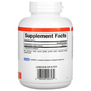 Thành phần vi chất của Natural Factors MSM Methyl-Sulfonyl-Methane 1.000 mg 180 Capsules 068958026534