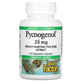Thực phẩm bổ sung Natural Factors Pycnogenol 25 mg 60 Vegetarian Capsules 068958020907