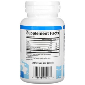 Dầu gan cá tuyết tự nhiên Natural Factors 90 viên nang mềm 3 Thành phần vi chất của Natural Factors Super Cod Liver Oil 90 Softgels 068958010205