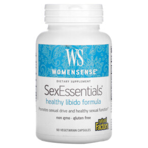 Thực phẩm bổ sung Natural Factors WomenSense SexEssentials Healthy Libido Formula 90 Vegetarian Capsules 068958049366