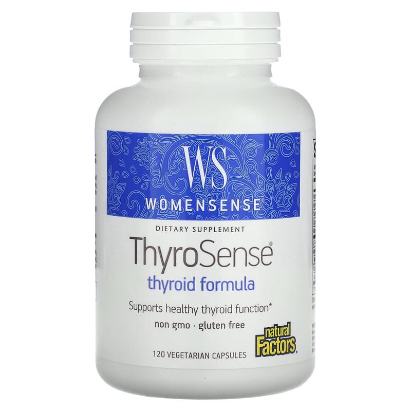 Viên uống bổ sung ThyroSense cho nữ Natural Factors 120 viên thực vật hỗ trợ chức năng tuyến giáp 10 natural factors womensense thyrosense thyroid formula 120 vegetarian capsules 16251 068958049465