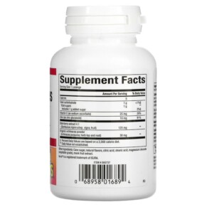 Kẹo ngậm kẽm Natural Factors có chiết xuất Elderberry, Echinacea & Vitamin C vị cherry 60 viên 3 Thành phần vi chất của Natural Factors Zinc Lonzenges With Elderberry Echinacea & Vitamin C Cherry 60 Lozenges 068958016894