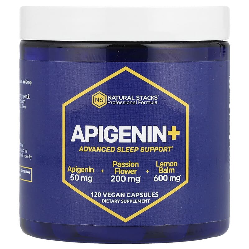 Viên uống Apigenin+ Natural Stacks 120 viên 10 natural stacks apigenin 120 vegan capsules 144948 850038130756