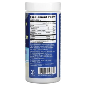 Thành phần vi chất của Natural Vitality CALM Kids Sleep Gummies Nighttime Berry 120 Gummies 183405043831