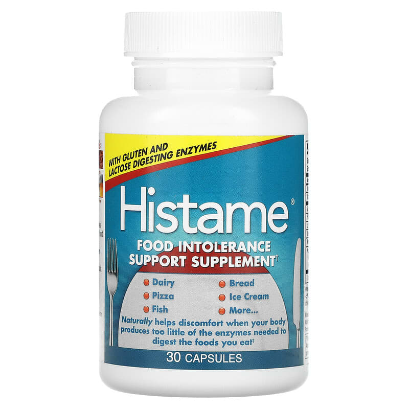 Viên uống hỗ trợ tiêu hóa thực phẩm Naturally Vitamins Histame 30 viên 10 naturally vitamins histame food intolerance support supplement 30 capsules 38748 032115500007