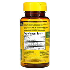 Thành phần vi chất của Nature Made Turmeric Curcumin 60 Capsules 031604027544