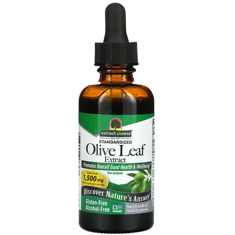 Tinh chất lá olive Nature's Answer không cồn 1.500 mg 60 ml 10 nature s answer olive leaf extract alcohol free 1 500 mg 2 fl oz 60 ml 5206 083000006531