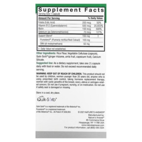 Viên uống Pueraria Mirifica 150 mg 60 viên thực vật của Nature's Answer 3 Thành phần vi chất của Nature's Answer Pueraria Mirifica 150 mg 60 Vegetarian Capsules 083000261879