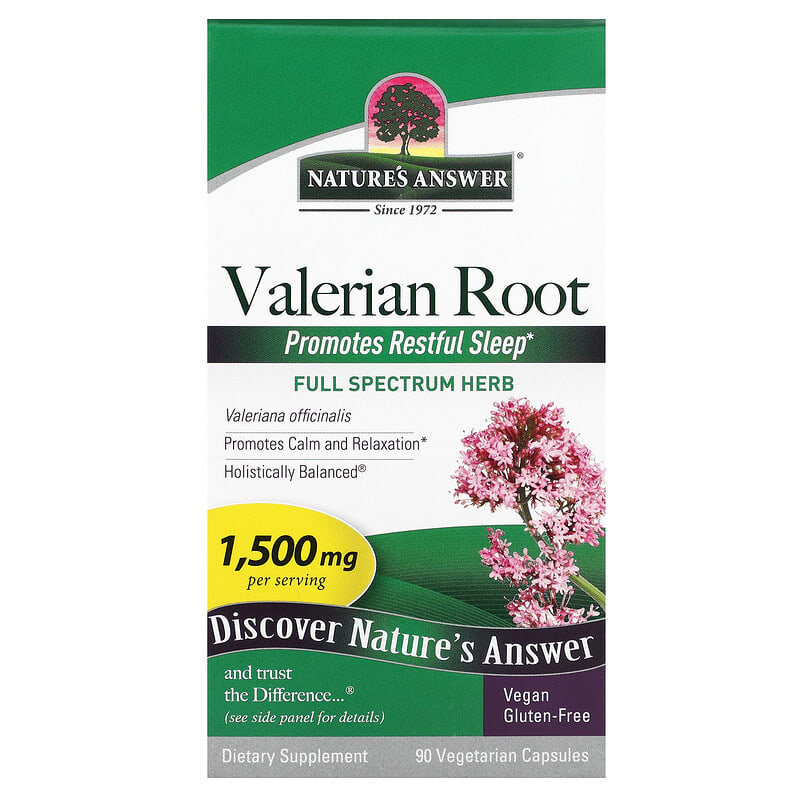 Rễ Valerian Nature's Answer 1500 mg 90 viên chay 500 mg mỗi viên 10 nature s answer valerian root 1 500 mg 90 vegetarian capsules 500 mg per capsule 134444 083000163463