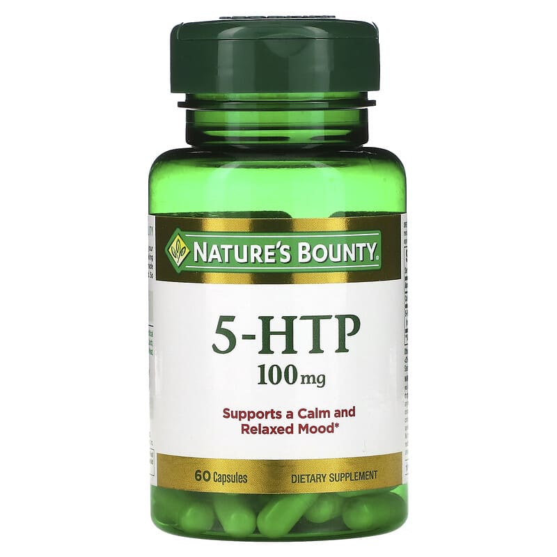 Viên uống Nature's Bounty 5-HTP 100 mg 60 viên nang hỗ trợ tinh thần & giấc ngủ 10 nature s bounty 5 htp 100 mg 60 capsules 32102 074312053153