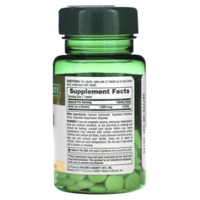 Thành phần vi chất của Nature's Bounty Biotin 1.000 mcg 100 Coated Tablets 074312079610