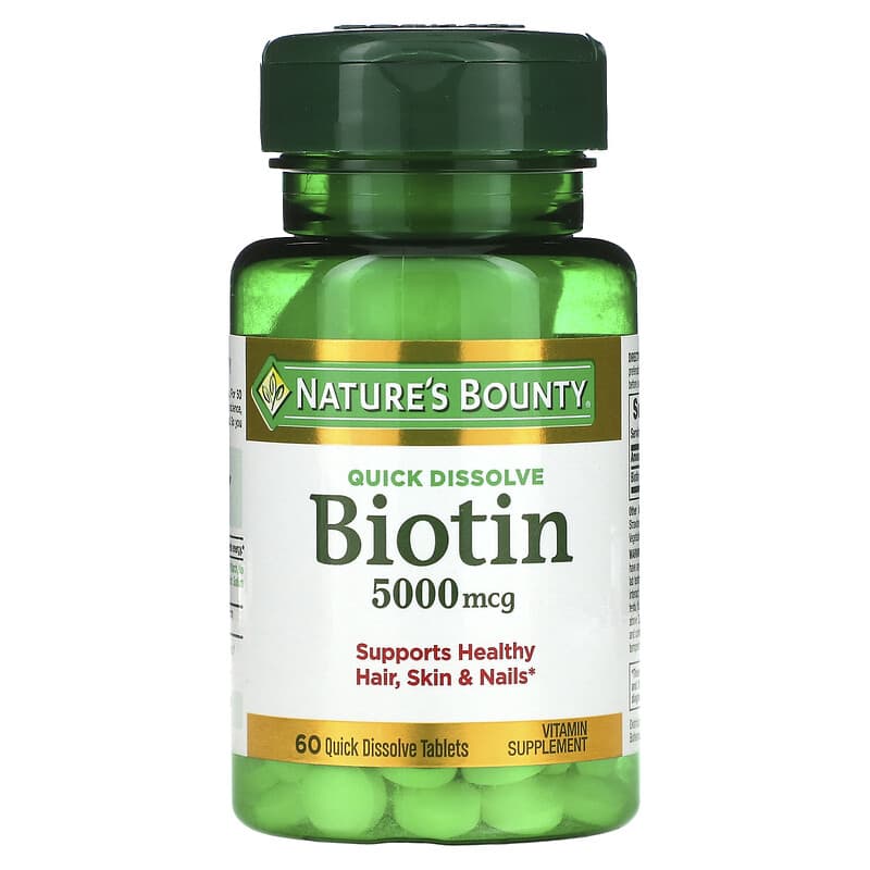 Viên uống Nature's Bounty Biotin 5000 mcg 60 viên tan nhanh 10 nature s bounty biotin 5 000 mcg 60 quick dissolve tablets 67810 074312589133