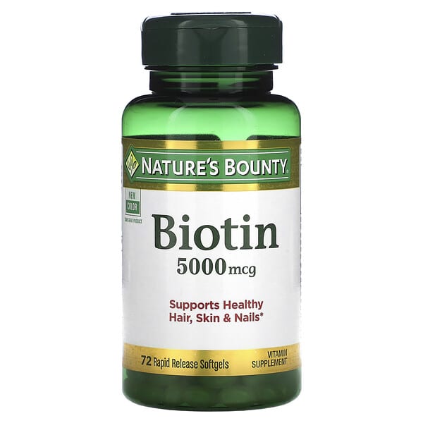 Nature's Bounty Biotin 5.000 mcg 72 viên 10 nature s bounty biotin 5 000 mcg 72 rapid release softgels 32139 074312134302