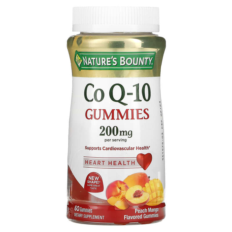 Kẹo dẻo Co Q-10 vị đào xoài 100 mg 60 viên của Nature's Bounty 10 nature s bounty co q 10 gummies peach mango 100 mg 60 gummies 67806 074312593888