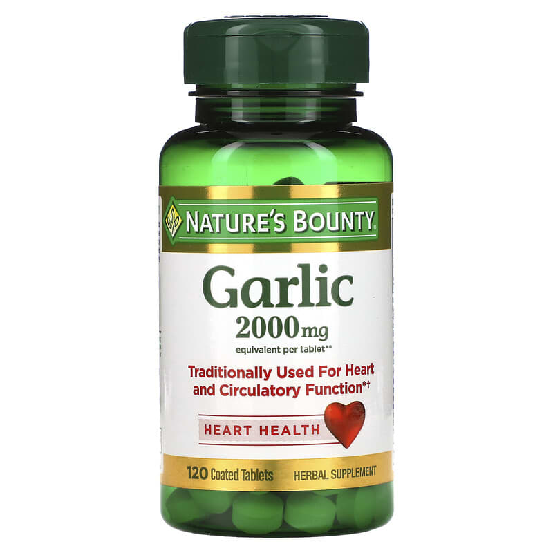Viên uống tỏi Nature's Bounty Garlic 2000 mg 120 viên bao phim 10 nature s bounty garlic 2 000 mg 120 coated tablets 32390 074312416828