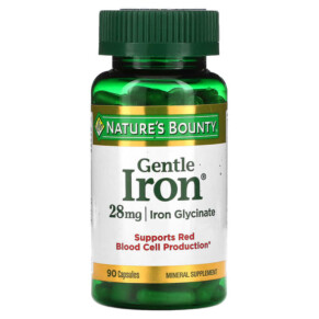 Thực phẩm bổ sung Nature's Bounty Gentle Iron 28 mg 90 Capsules 074312016035