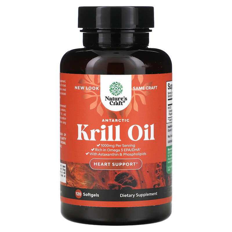 Nature's Craft, Antarctic Krill Oil, 500 mg, 120 viên 850034386386