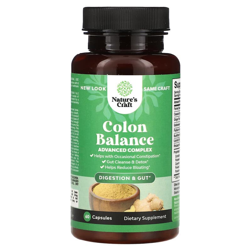 Viên uống cân bằng đại tràng Nature's Craft 60 viên 10 nature s craft colon balance advanced complex 60 capsules 133355 793611599543