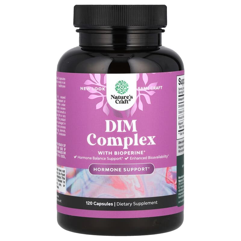 Phức hợp DIM Nature's Craft với BioPerine 120 viên 10 nature s craft dim complex with bioperine 120 capsules 142433 850034386898