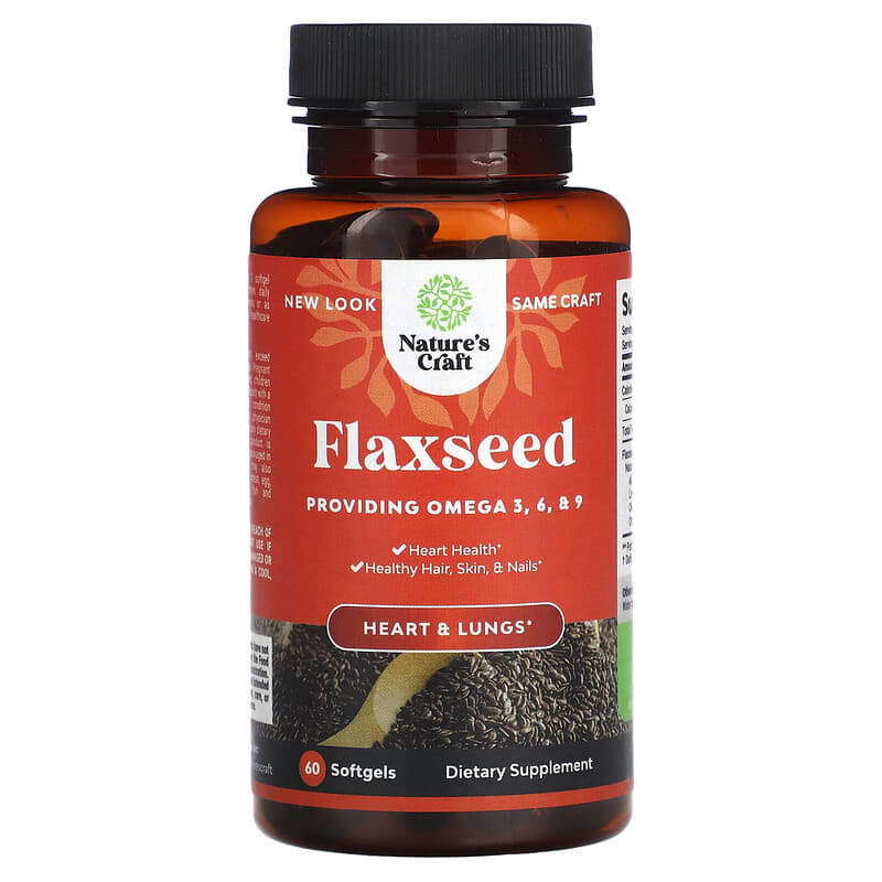 Nature's Craft, Flaxseed, 60 viên 793611599628