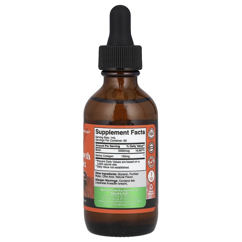 Bộ Tăng Trưởng Tóc Nature's Craft 60 ml 9 Bộ Tăng Trưởng Tóc Nature's Craft 60 ml 850034386522