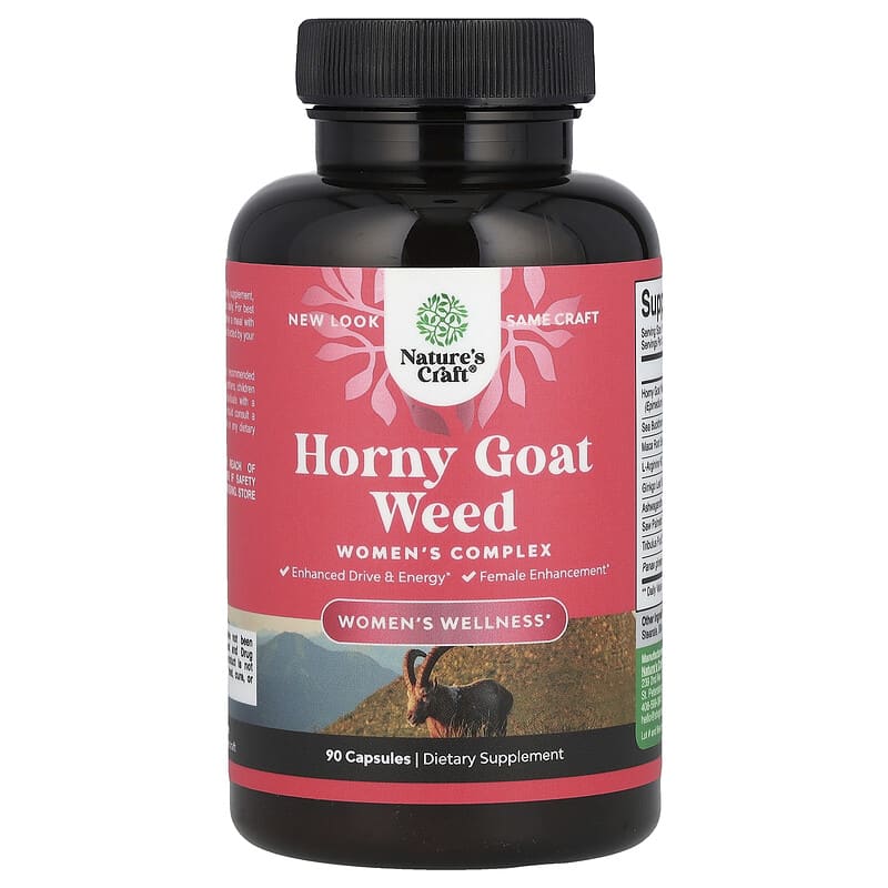 Viên uống phức hợp Horny Goat Weed cho phụ nữ Nature's Craft 90 viên 10 nature s craft horny goat weed women s complex 90 capsules 142434 850050639022