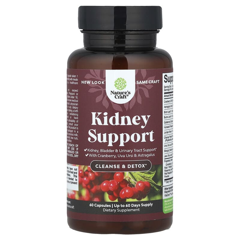 Viên uống hỗ trợ thận Nature's Craft 60 viên 4 Nature's Craft, Kidney Support, 60 viên 850050639565