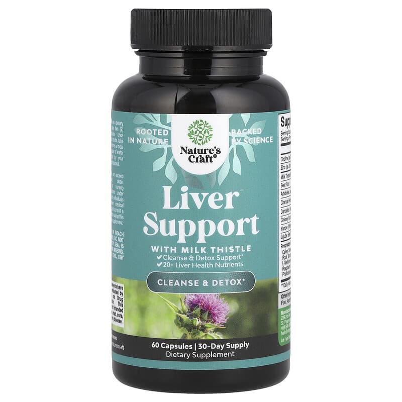 Nature's Craft, Liver Support with Milk Thistle, 60 viên 850060932601