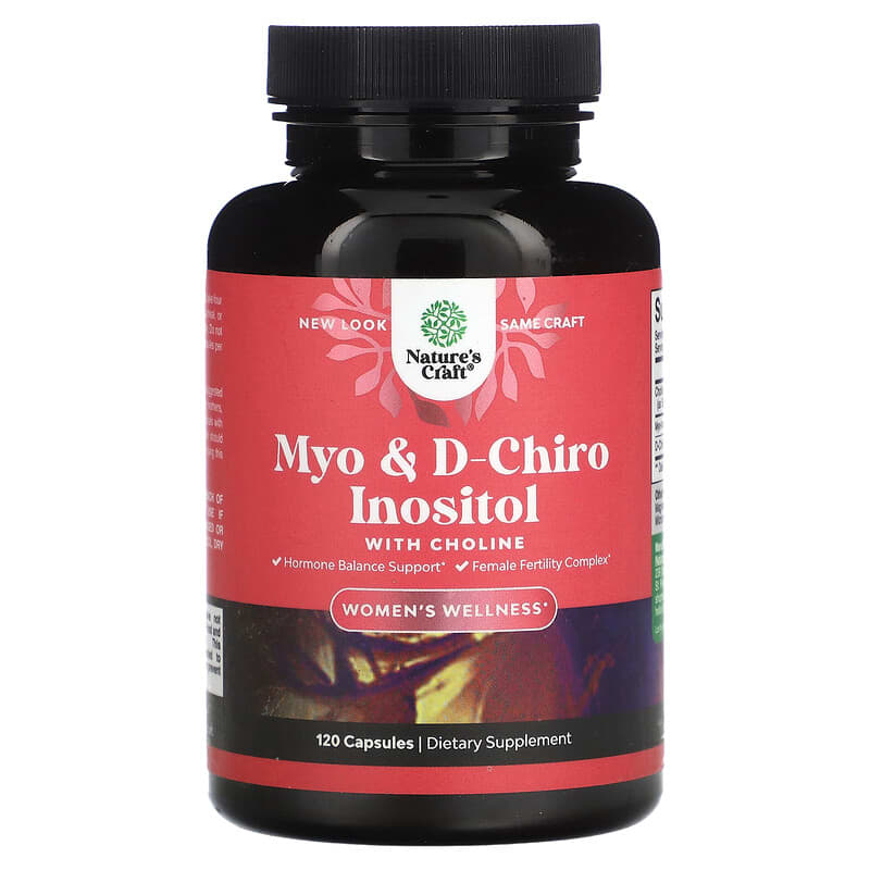 Nature's Craft, Myo & D-Chiro Inositol with Choline, 120 viên 850047947420