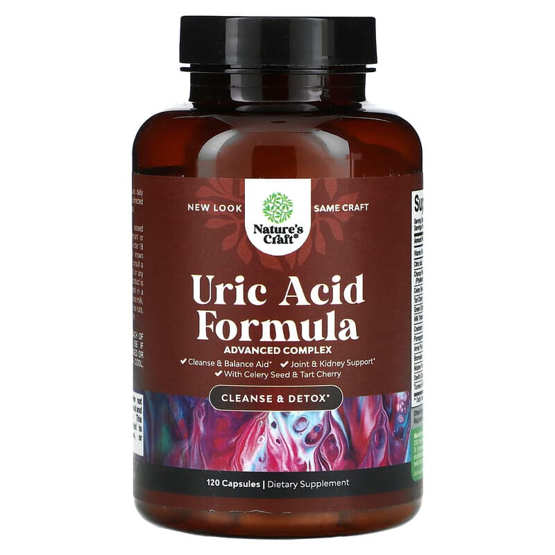 Viên uống giảm axit uric Nature's Craft 120 viên 10 nature s craft uric acid formula 120 capsules 133384 850047947451