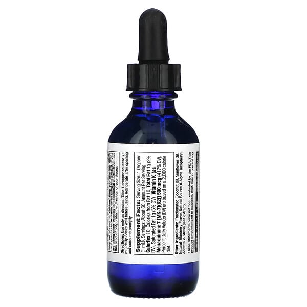 Nature's Life K2 MK-7 Drops Blueberry 500 mcg 2 fl oz 60 ml 9 Nature's Life K2 MK-7 Drops Blueberry 500 mcg 2 fl oz 60 ml 040647993716