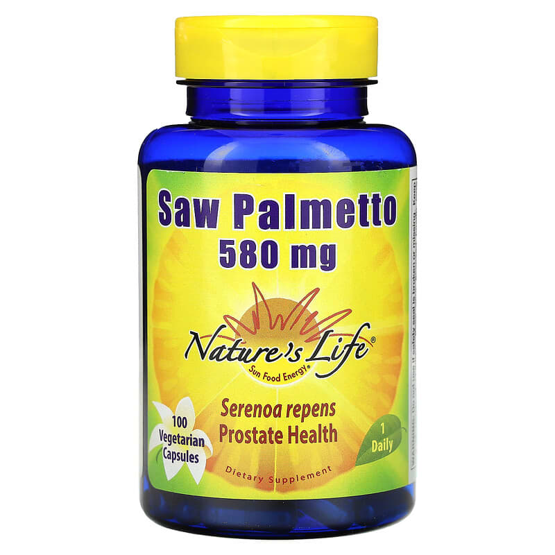 Nature's Life, Saw Palmetto, 580 mg, 100 viên chay 040647006850