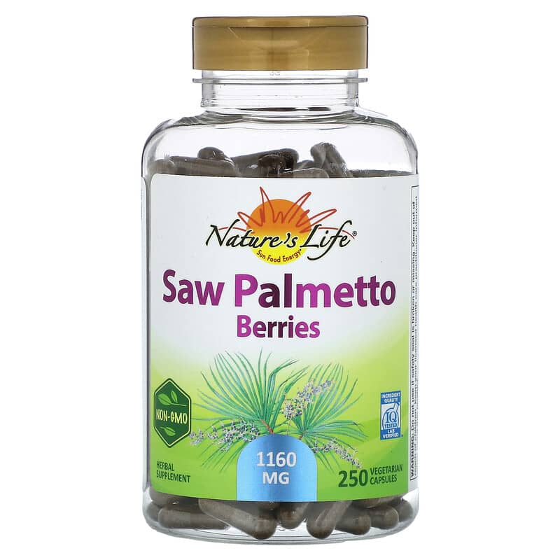 Nature's Life, Saw Palmetto Berries, 1.160 mg, 250 viên chay (580 mg/viên) 041954490318