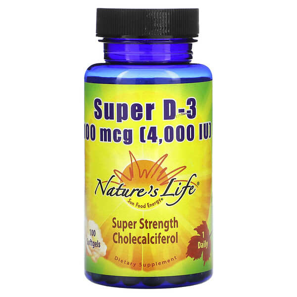 Nature's Life Super D-3 100 mcg 4.000 IU 100 viên 10 nature s life super d 3 100 mcg 4 000 iu 100 softgels 130790 040647707269