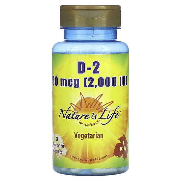 Nature's Life Vitamin D-2 50 mcg 2.000 IU 90 viên chay 10 nature s life vitamin d 2 50 mcg 2 000 iu 90 vegetarian capsules 130912 040647132368