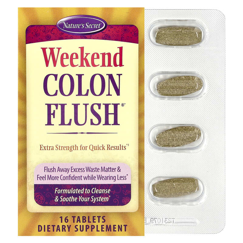 Nature's Secret, Weekend Colon Flush®, 16 Tablets 840081408490