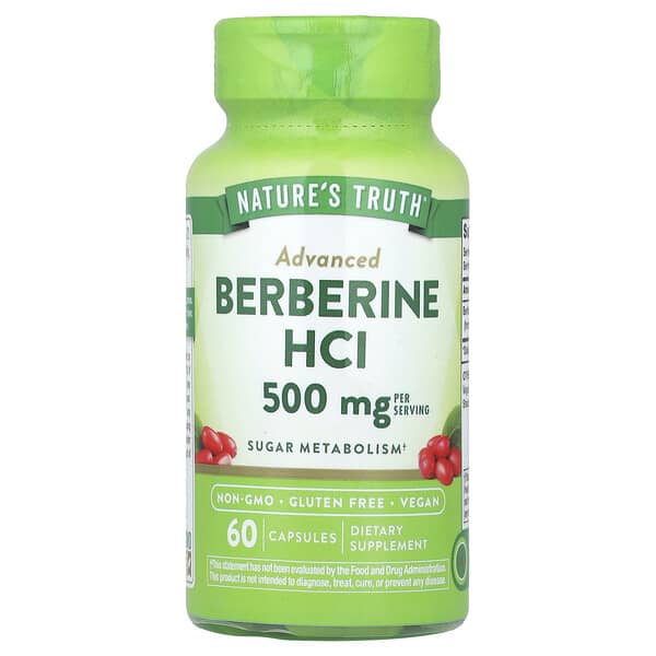 Nature's Truth Berberine HCI 500 mg 60 viên 250 mg/viên 840093114723