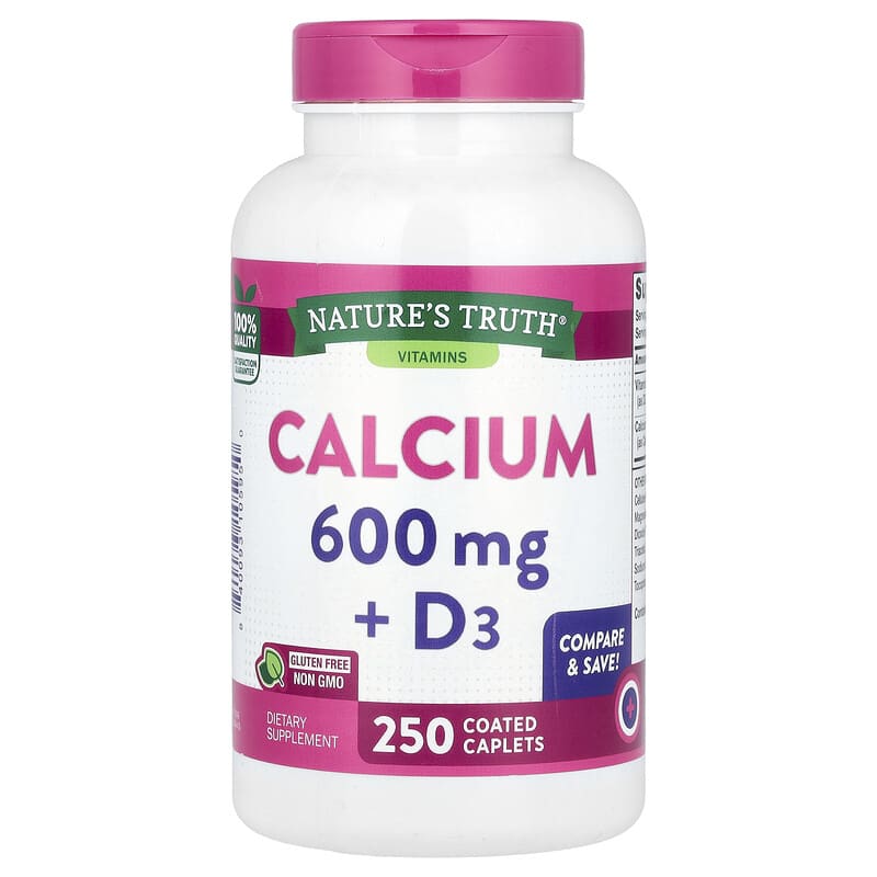 Viên uống Canxi và Vitamin D3 Nature's Truth 250 viên phủ lớp bảo vệ 10 nature s truth calcium d3 250 coated caplets 141874 840093105950