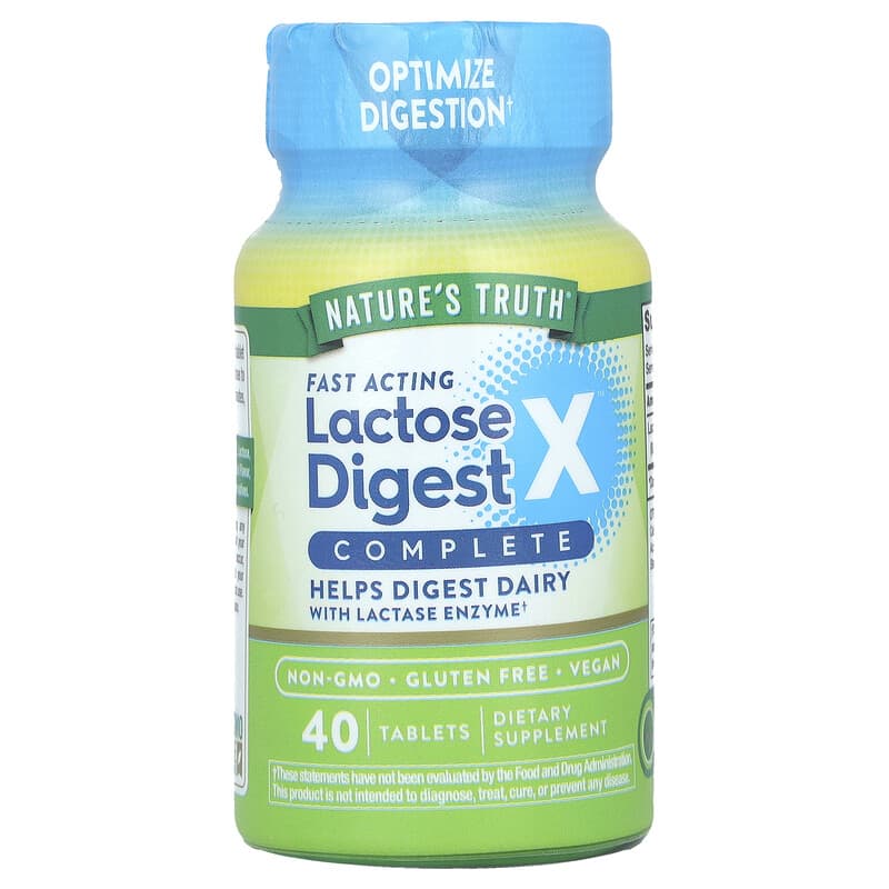Nature's Truth, Fast Acting Lactose Digest X™ Complete, 40 viên 840093123886