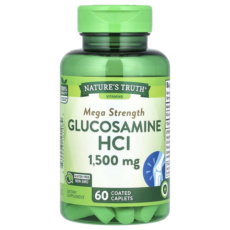 Glucosamine HCl Mega Strength 1500 mg 60 viên nén bao phim Nature's Truth 10 nature s truth glucosamine hcl mega strength 1 500 mg 60 coated caplets 141884 840093101464