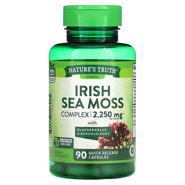 Nature's Truth Irish Sea Moss Complex with Bladderwrack & Burdock Root 2.250 mg 90 viên 750 mg/viên 840093118905