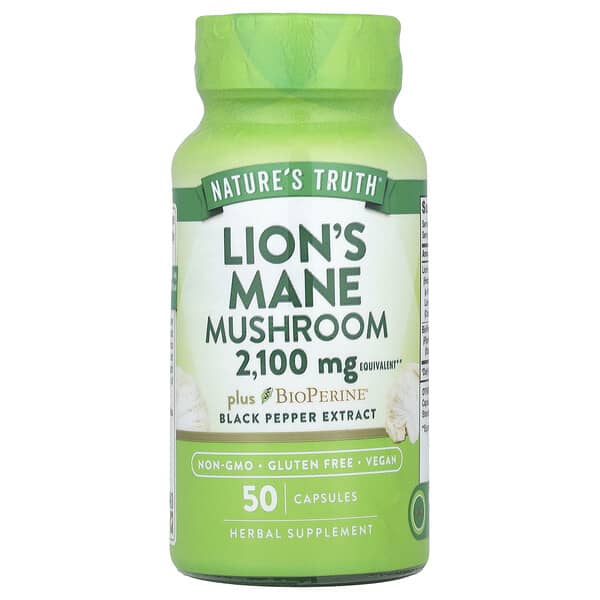 Nature's Truth Lion's Mane Mushroom Plus BioPerine® 2.100 mg 50 viên 840093114730