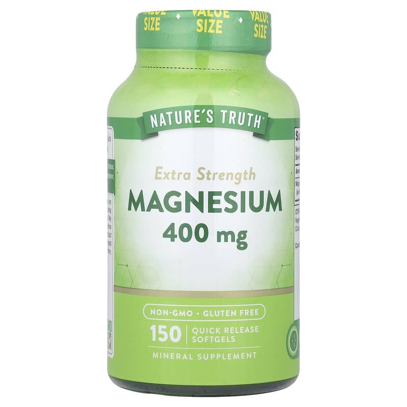 Nature's Truth, Magnesium, Extra Strength, 400 mg, 150 Quick Release Softgels 840093122438