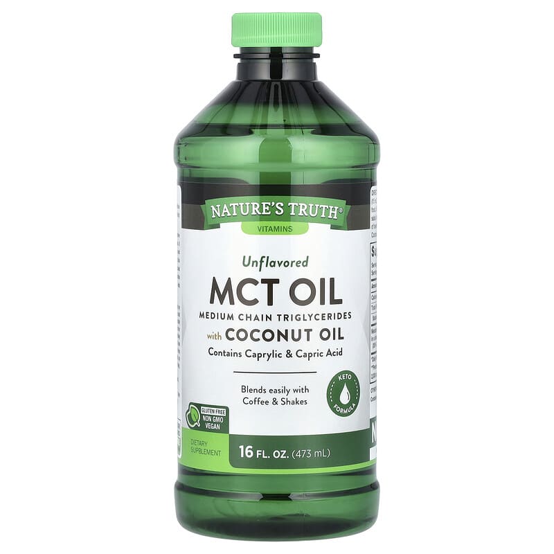 Dầu MCT tự nhiên không vị từ dầu dừa Nature's Truth 473 ml 10 nature s truth mct oil with coconut oil unflavored 16 fl oz 473 ml 141911 840093112576