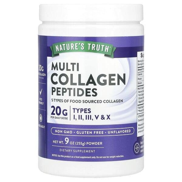 Nature's Truth Multi Collagen Peptides Powder không mùi vị 9 oz 255 g 10 nature s truth multi collagen peptides powder unflavored 9 oz 255 g 122742 840093113443