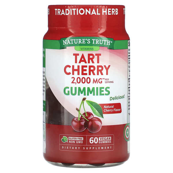Nature's Truth Tart Cherry Natural Cherry 2.000 mg 60 viên nhai 1.000 mg/viên 10 nature s truth tart cherry natural cherry 2 000 mg 60 vegan gummies 1 000 mg per gummy 119569 840093120830